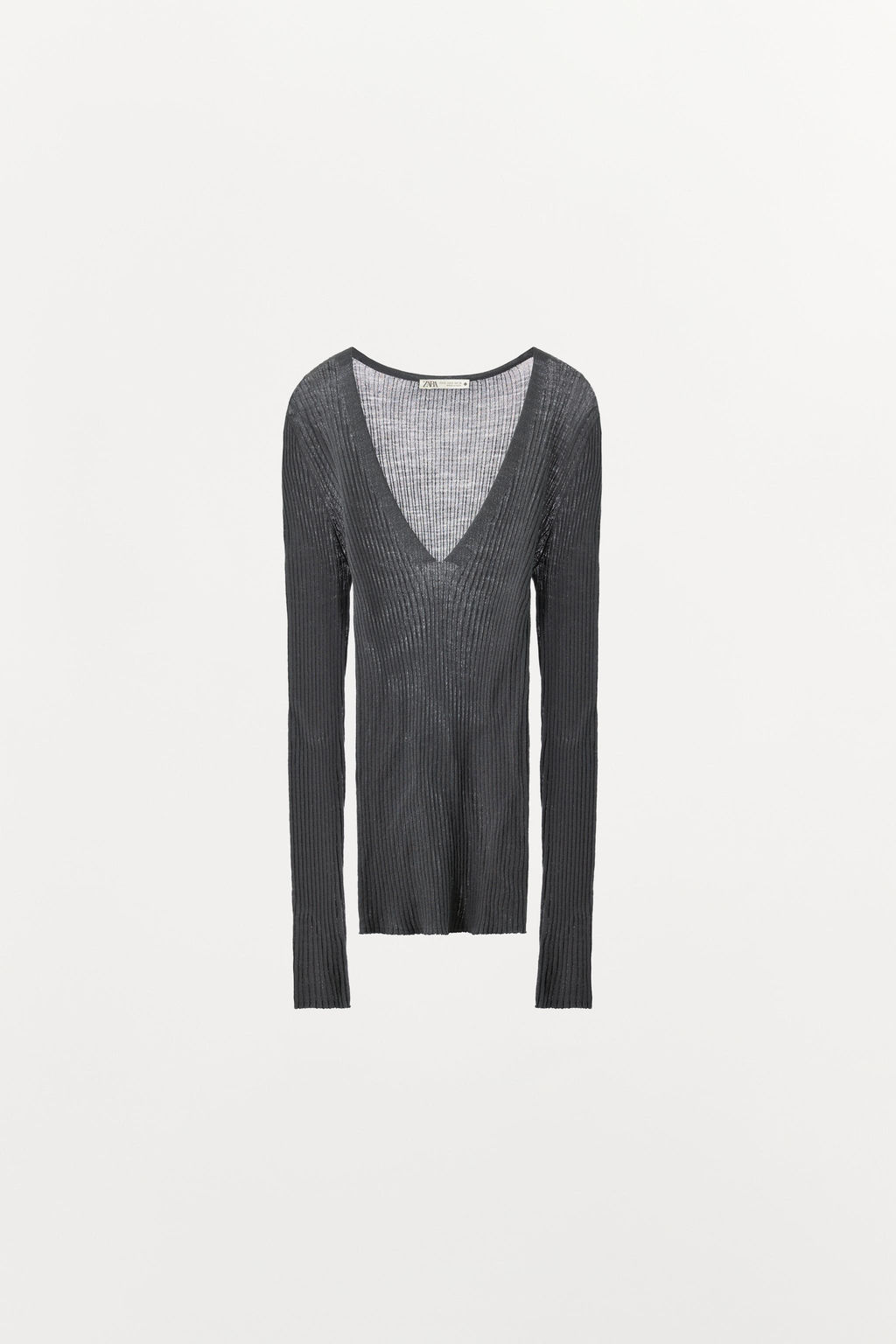 TOP RIB LANA 100% / Gris