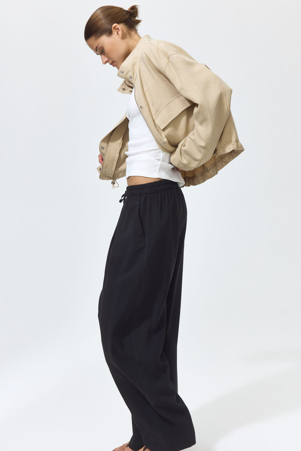 Pantal?n barrel con cord?n de ajuste - H&m фото 4