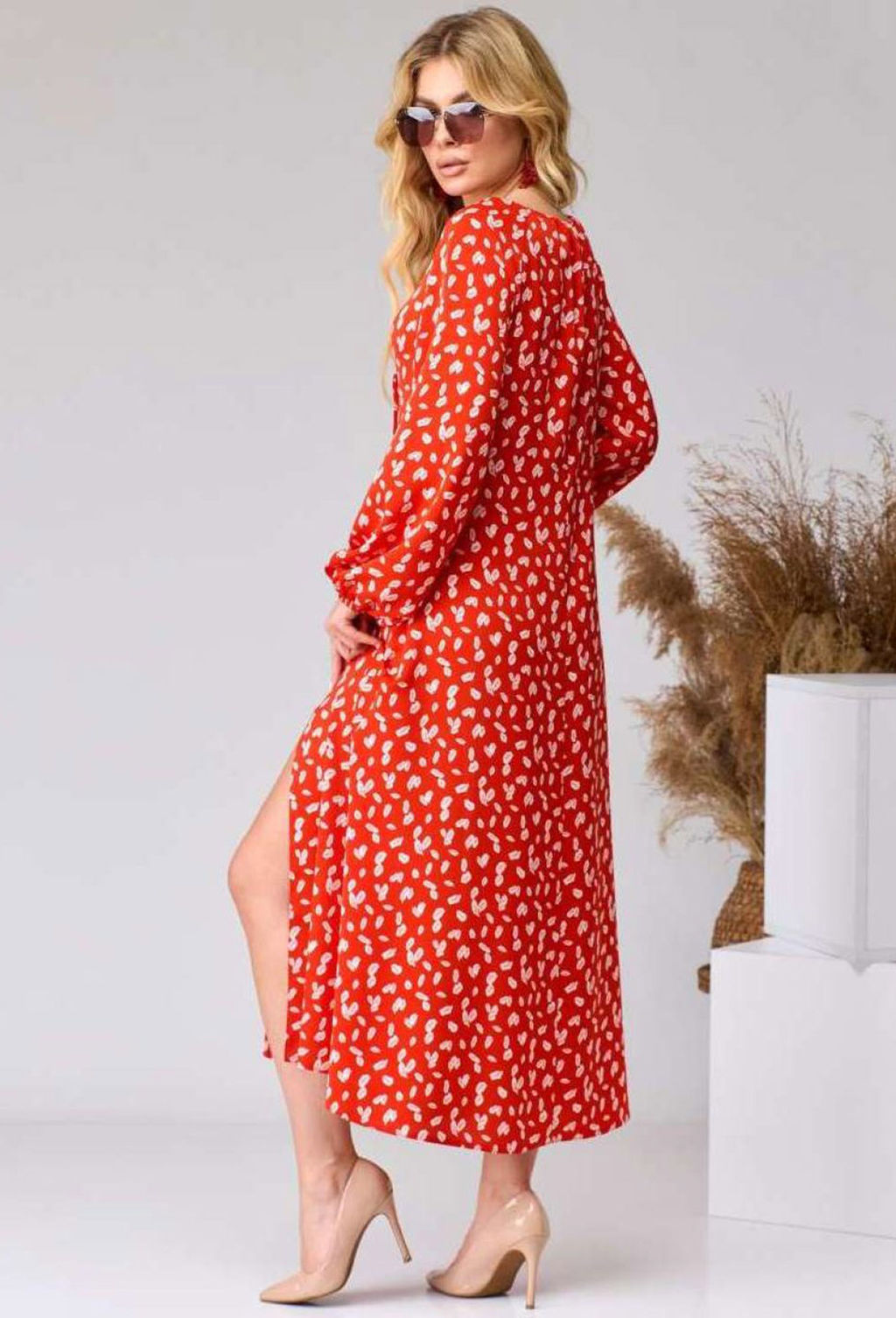 ВИДЕООБЗОР! Платье EVA GRANT 158 красный  фото 3