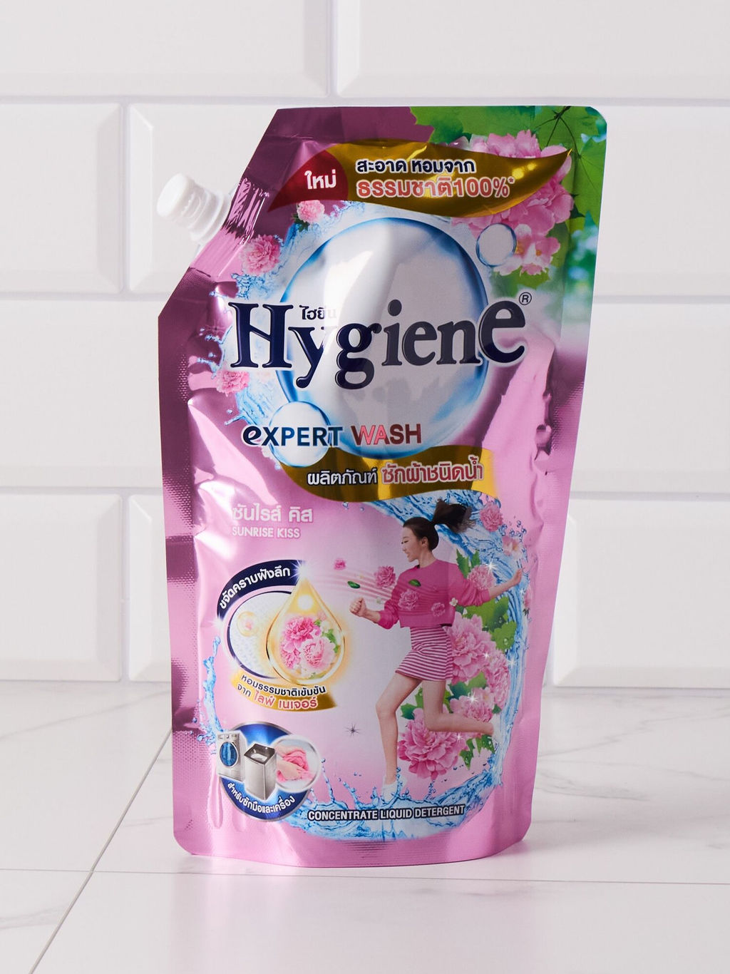 Гель д/тиркиКонцентрированный Парфюмированный Расцветный поцелуй HYGIENE 1400 мл  фото 3