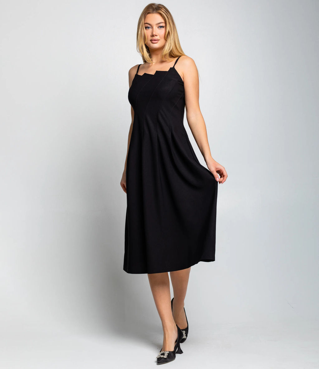 Платье #КТ3255, чёрный - Dommod фото 2
