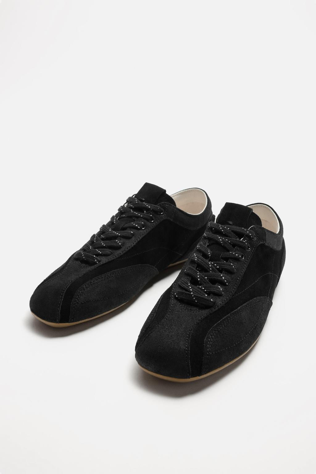 ULTRA-THIN SOLE LEATHER TRAINERS - Zara фото 10