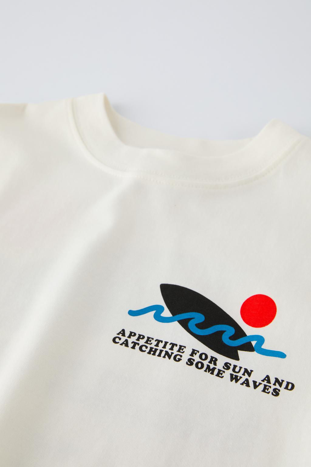 SUN AND WAVES T-SHIRT - Zara фото 3