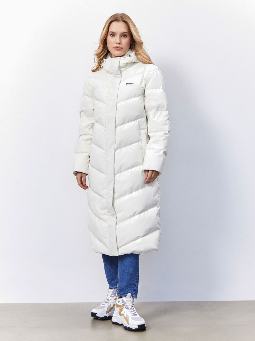 T3341-6 Пуховик удлиненный женский - Strobbs фото 2