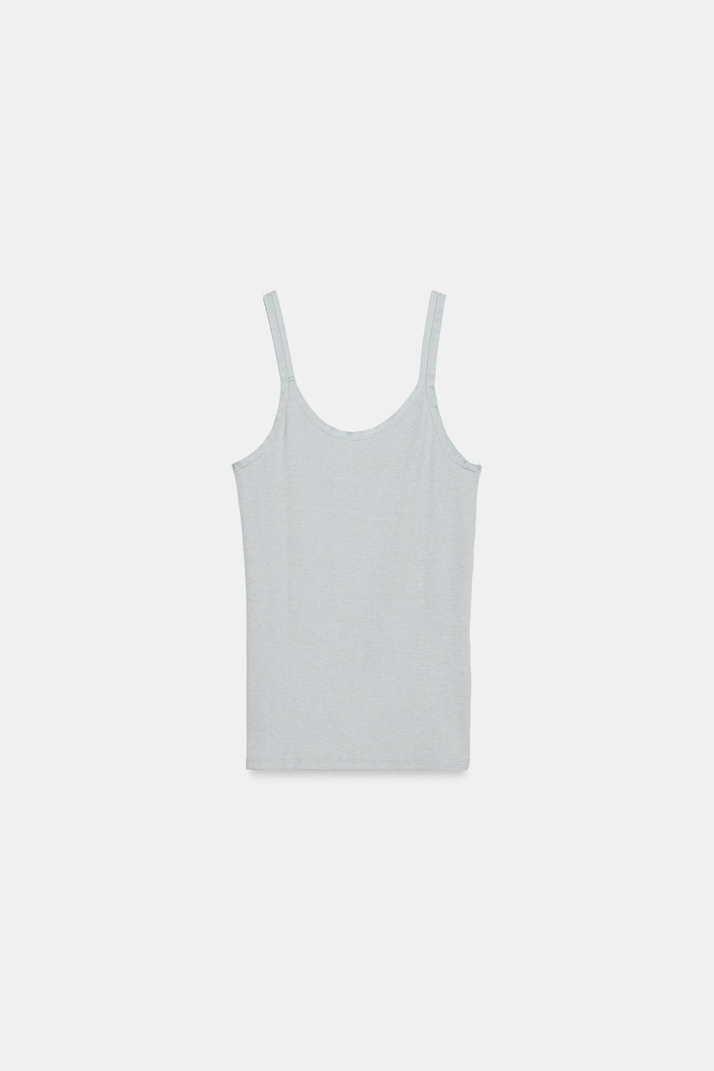 CAMISETA RIB TIRANTES / Azul claro - Zara фото 6