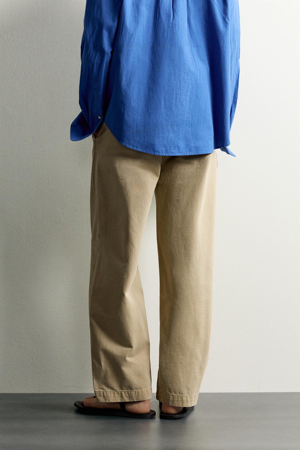 PANTAL?N CHINO RELAXED FIT LAVADO / Beige - Zara фото 3