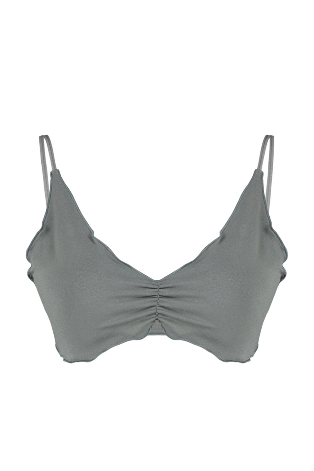 TRENDYOLMILLA Gri Seamless/Dikissiz Ip Ask?l? Balensiz Kaps?z Bralette Orme Sutyen THMAW24SU00033 фото 6