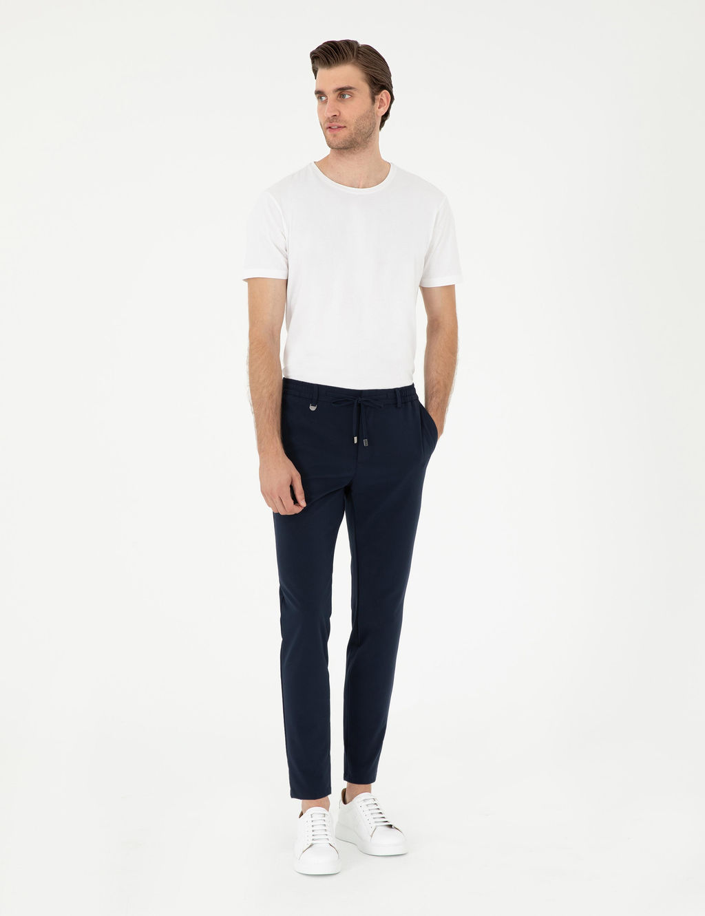 Lacivert Klasik Jogger Pantolon