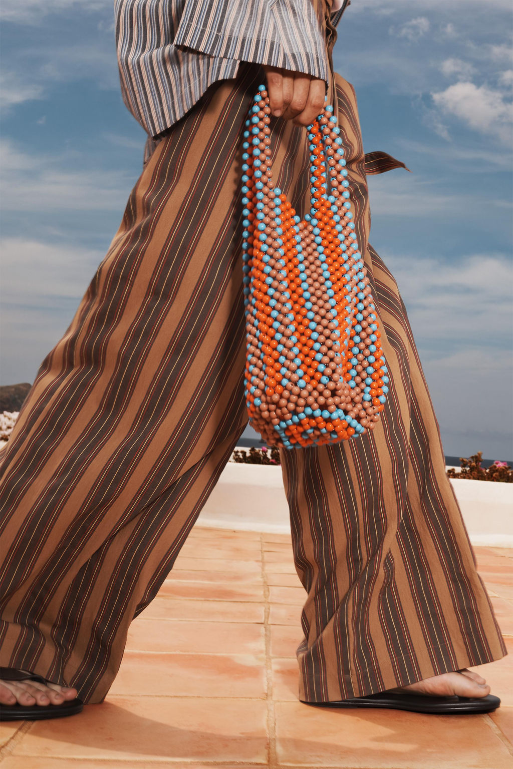 LIMITED EDITION STRIPED TROUSERS WITH BELT - Zara фото 2