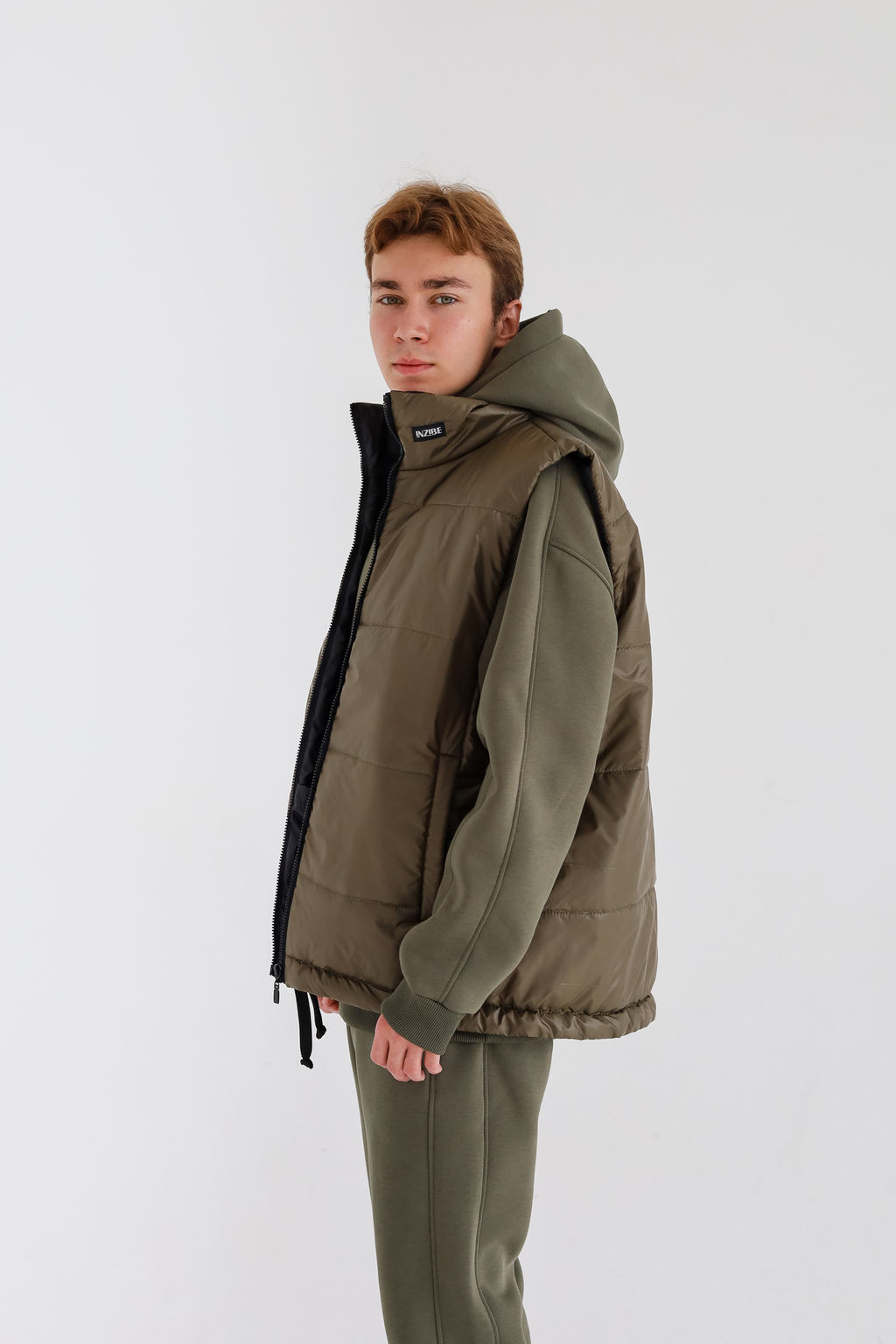 Жилет утепленный мужской, хаки - Inzibe фото 2