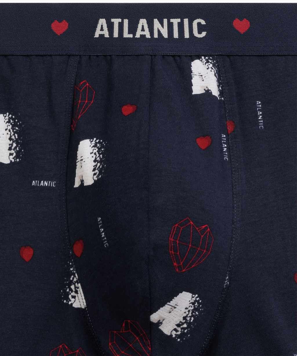 ATLANTIC 2GMH-029 Трусы шорты 3D Love - набор 2 шт. темно-синий + красный фото 5