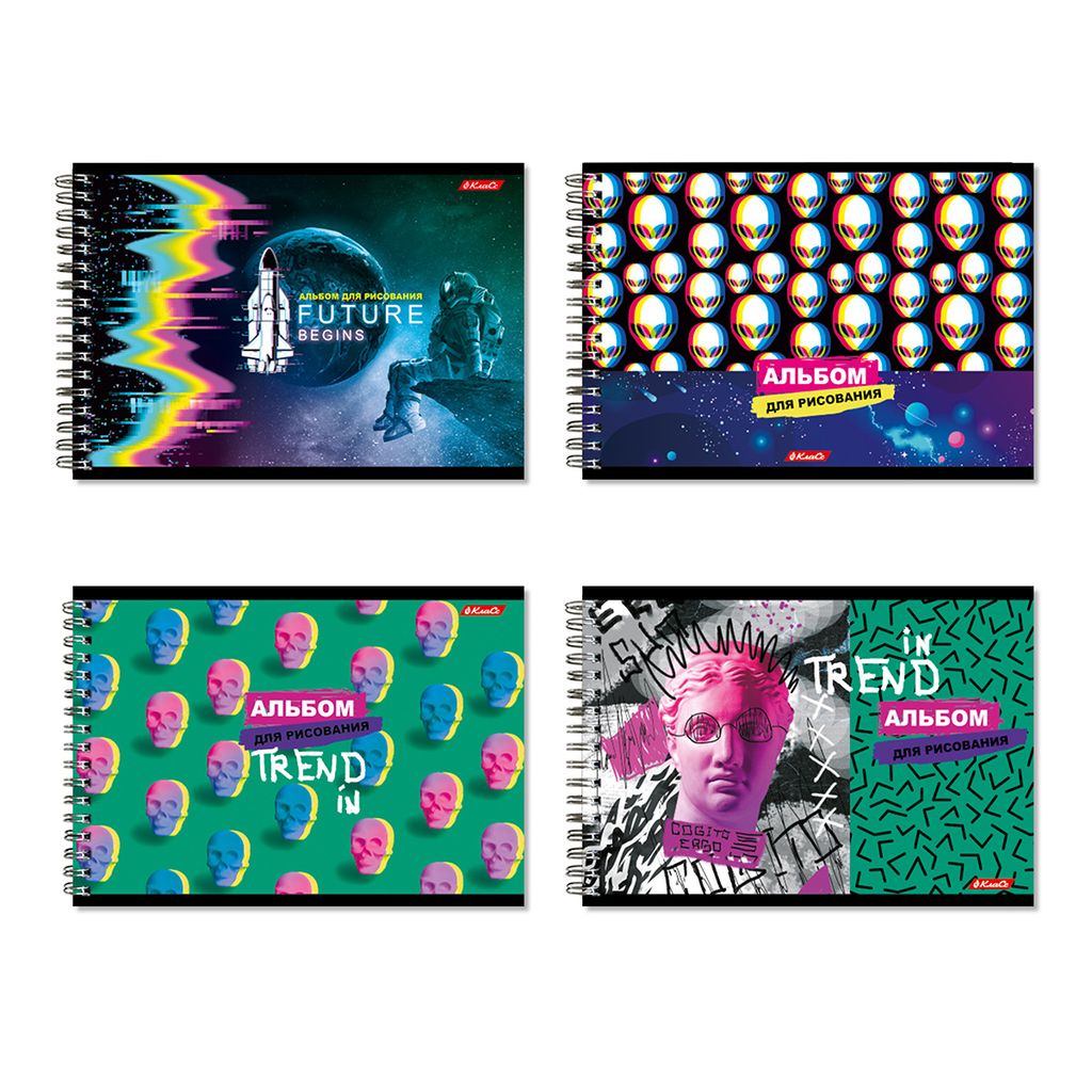 Светоч 40АЛГР4_1_3_9 Альбом для рисования 100 г/м2 A4 29 х 20.5 см 4 шт. на гребне 40 л. 000238 Игры разума