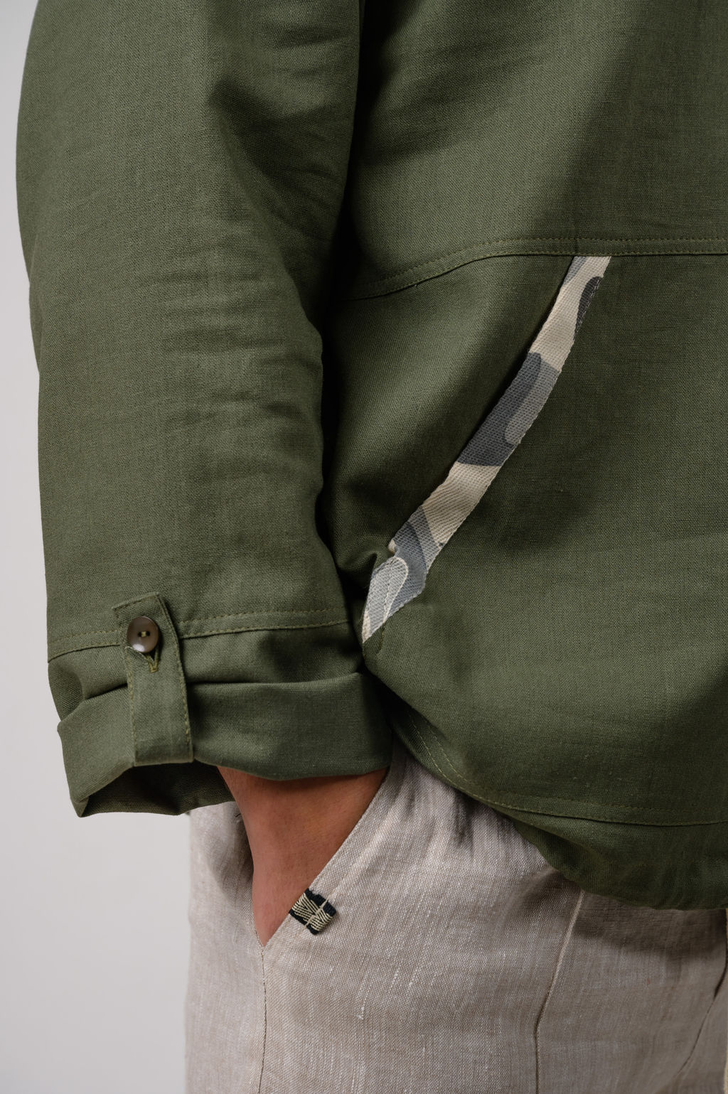 Льняная куртка- анорак