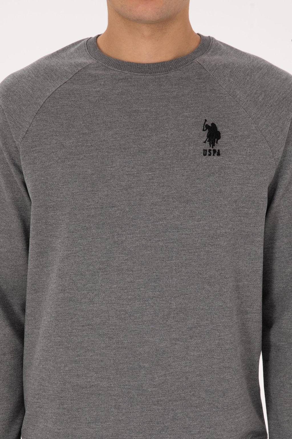 Erkek Antrasit Melanj Basic Sweatshirt - U.s. polo assn фото 6