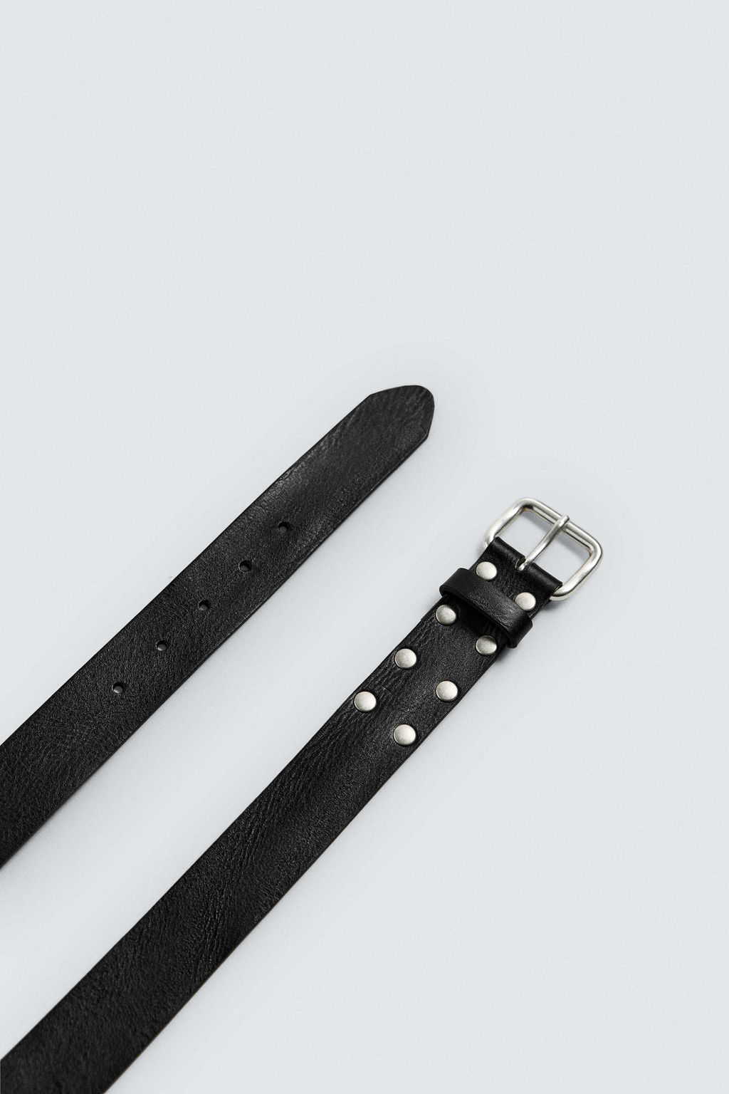 STUDDED LEATHER BELT - Zara фото 3