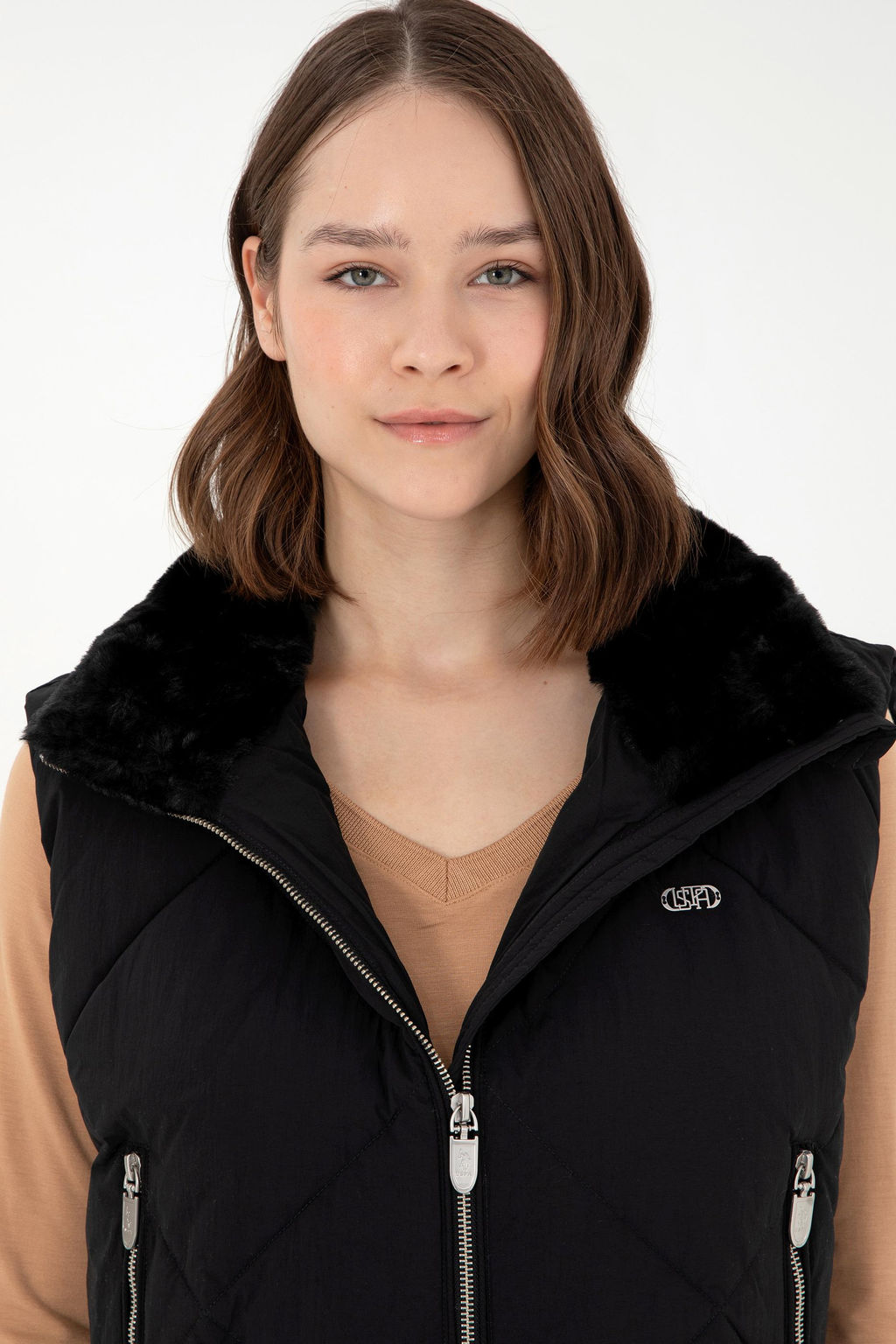 Женский черный жилет - U.s. polo assn фото 2