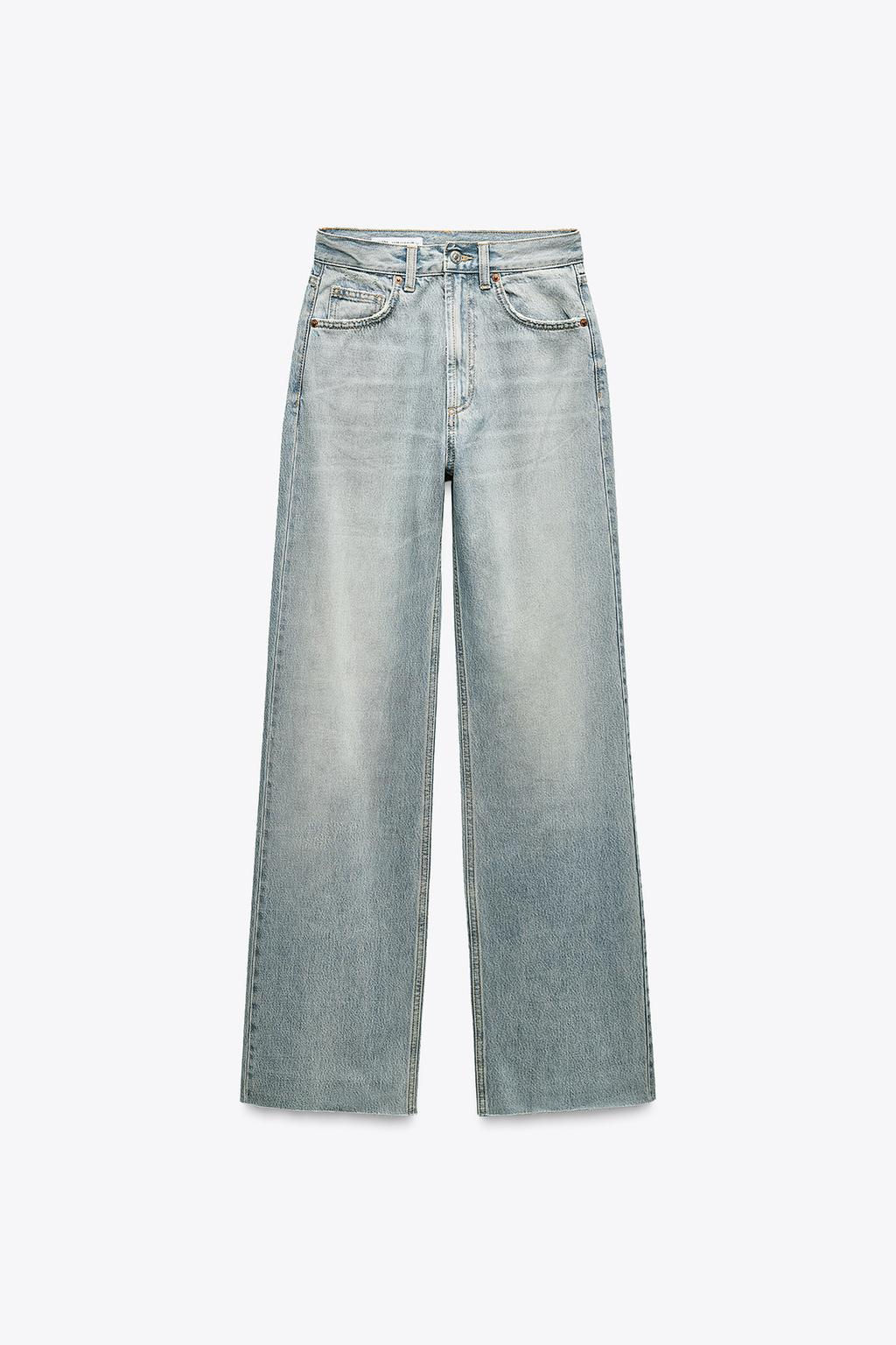 TRF HIGH-WAIST WIDE-LEG FULL-LENGTH JEANS - Zara фото 12