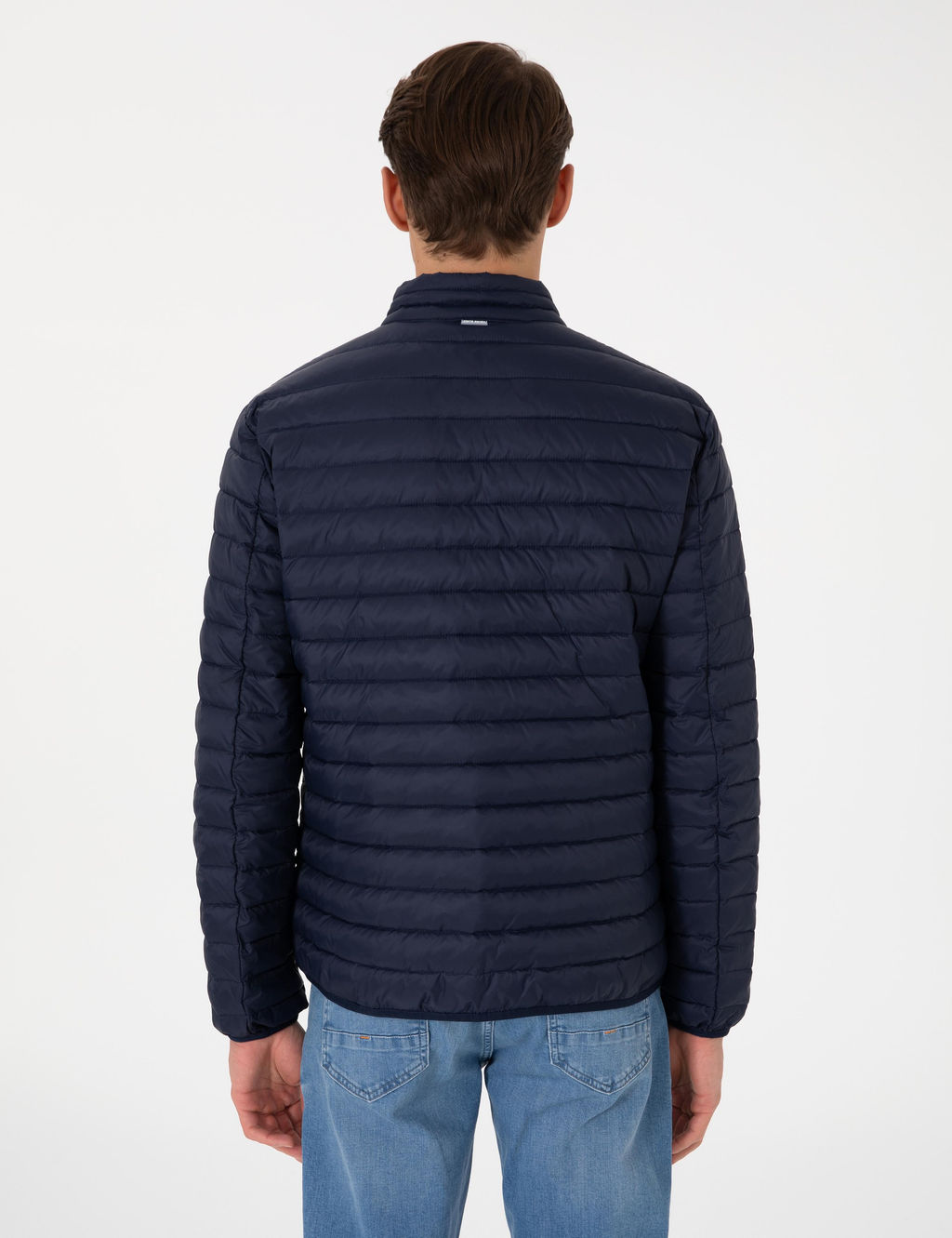 Lacivert Cropped Slim Mont