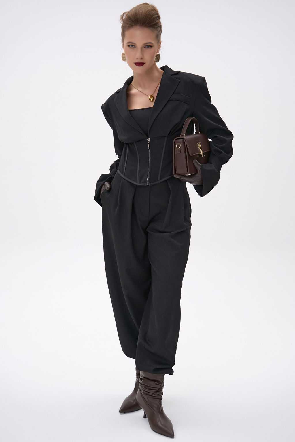 Пиджак  корсет Джуди (чёрный) - Эльза фото 25