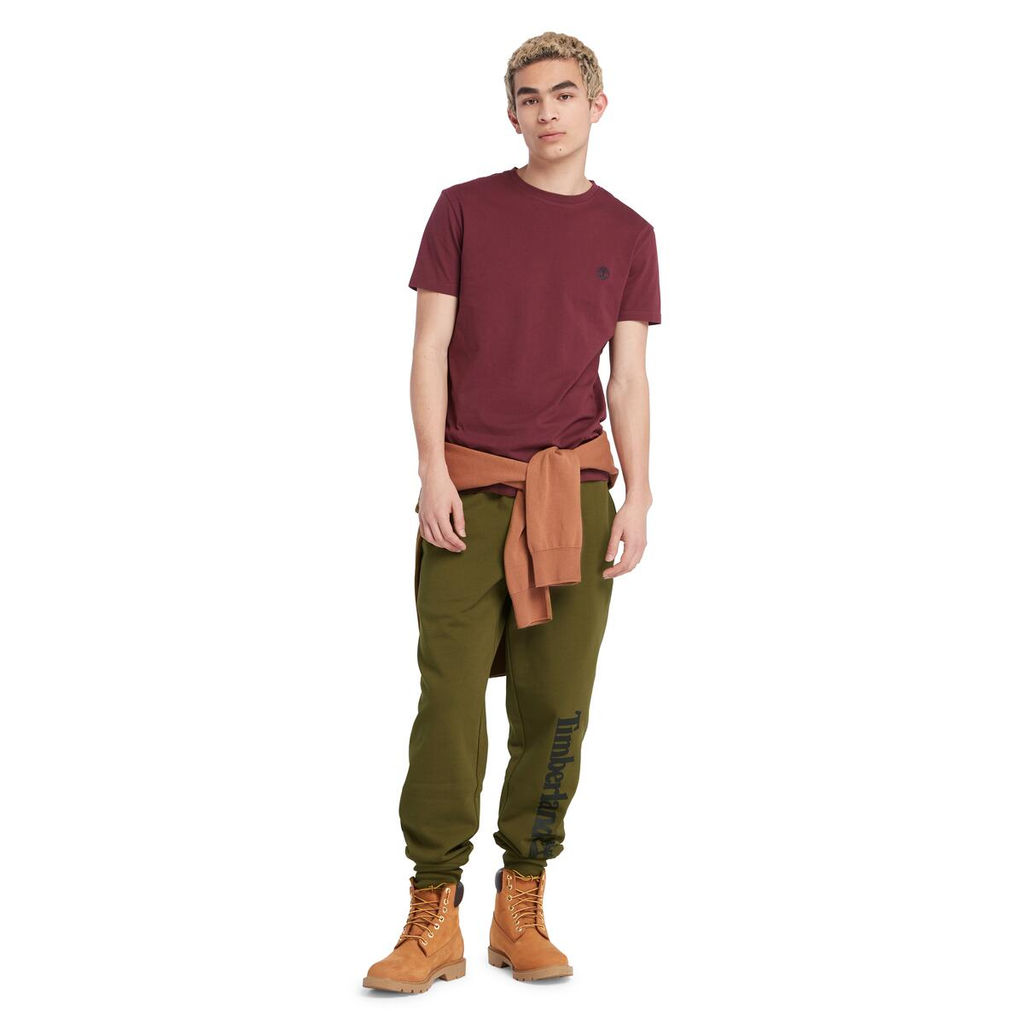 Брюки Timberland Sweatpant Kennebeck River Lenear Logo Regular оливковые  фото 4