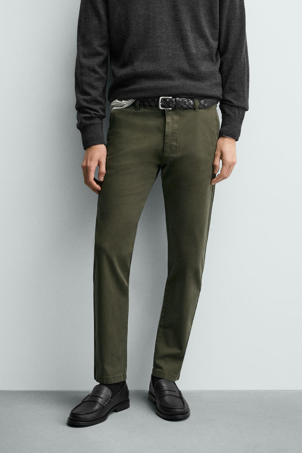 SKINNY FIT CHINO TROUSERS - Zara фото 19