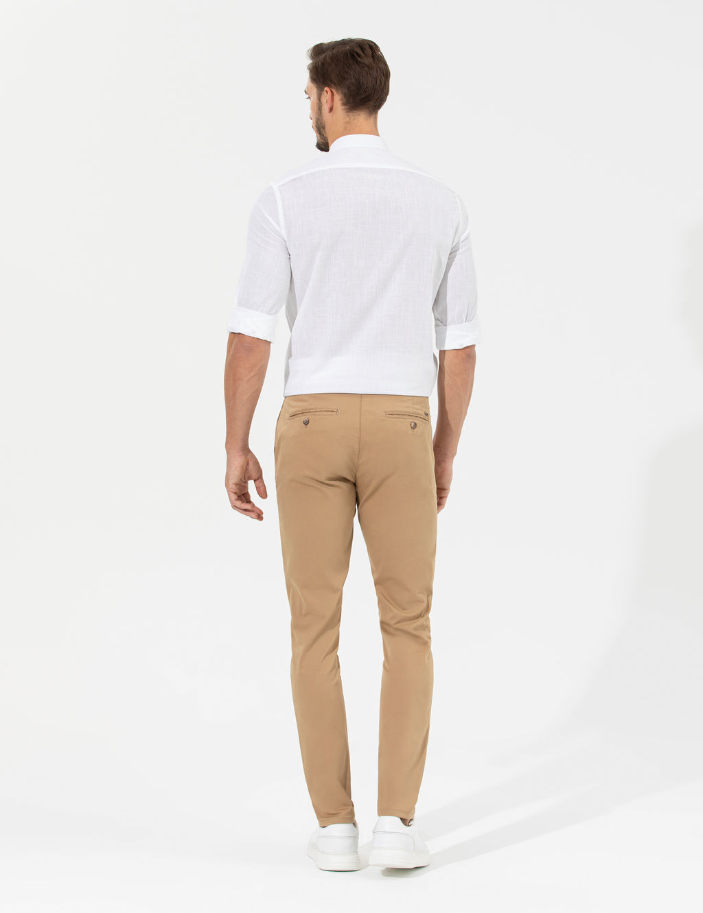 Camel Slim Fit Basic Chino Pantolon