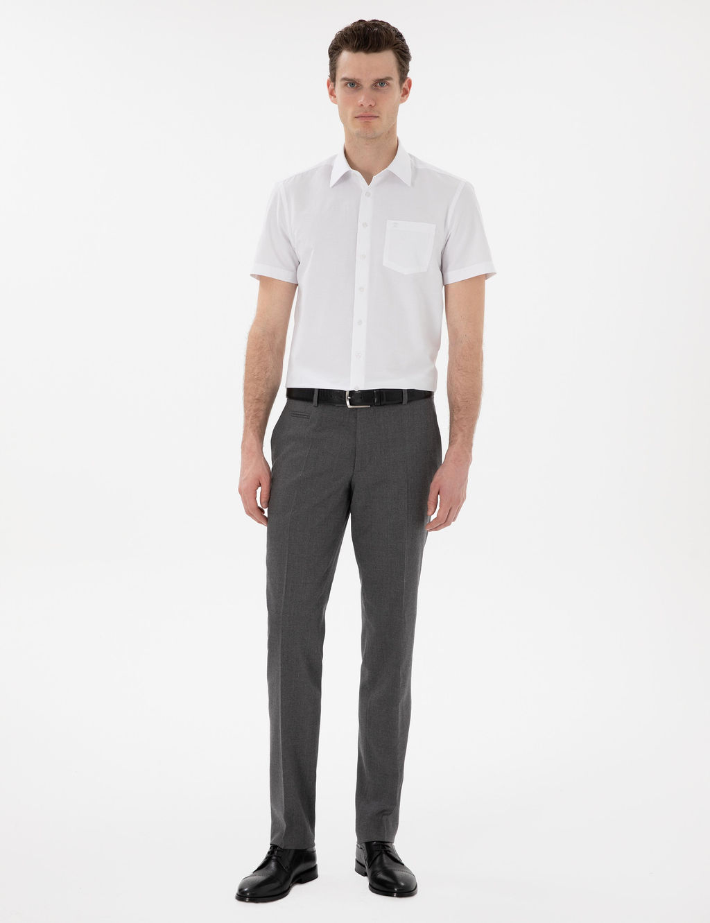 Beyaz Basic Regular Fit K_sa Kollu Cepli G_mlek - Pierre cardin фото 4