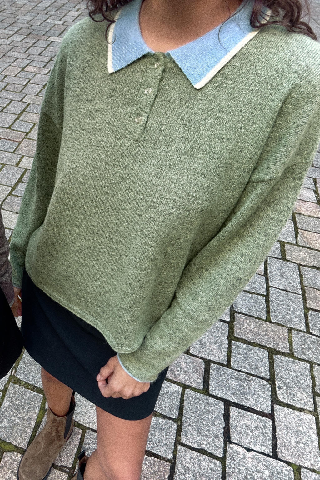 CONTRAST KNIT POLO SWEATER - Zara фото 7