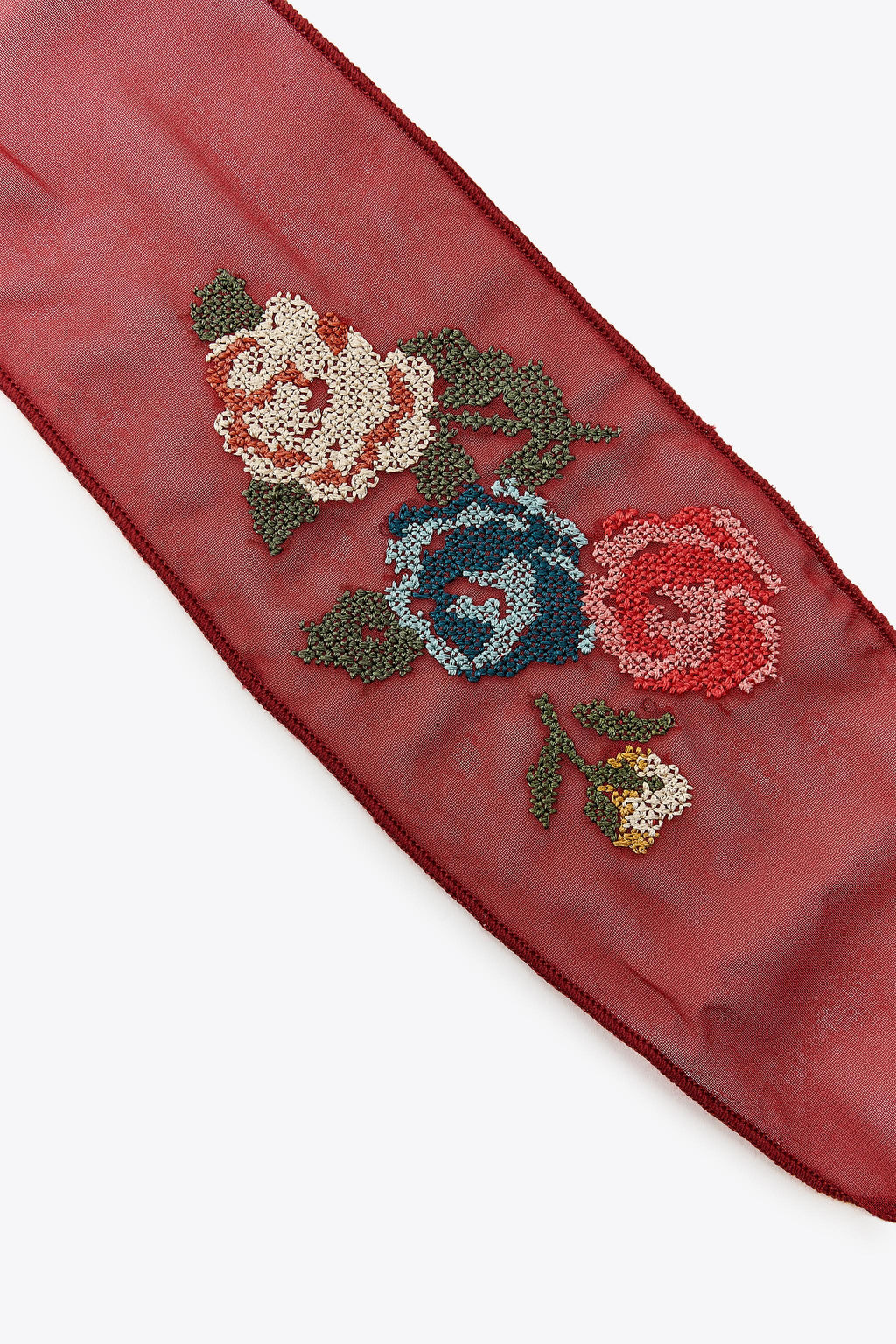FLORAL EMBROIDERED CHOKER SCARF - Zara фото 5