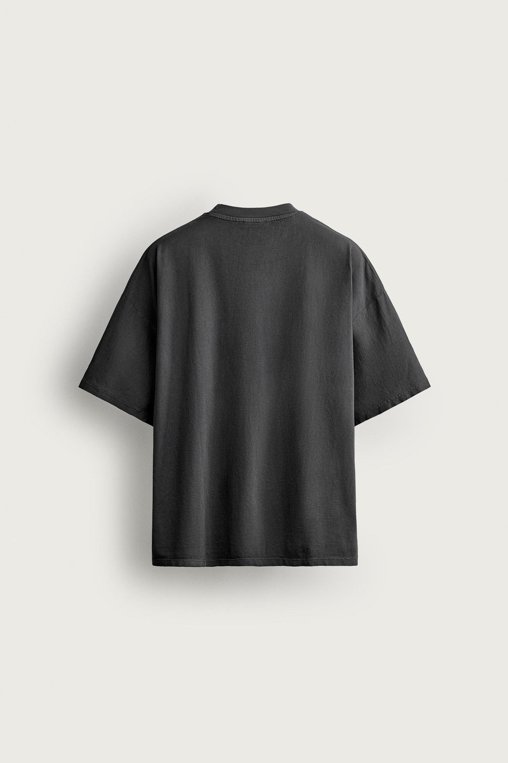 CAMISETA B?SICA LAVADA / Antracita oscuro - Zara фото 10