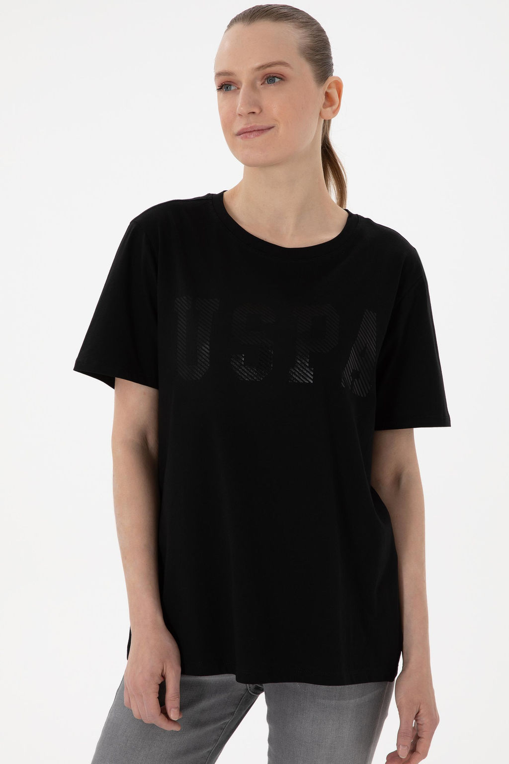 Kad_n Siyah Basic Ti__rt Sepette S_rpriz _ndirim - U.s. polo assn фото 3