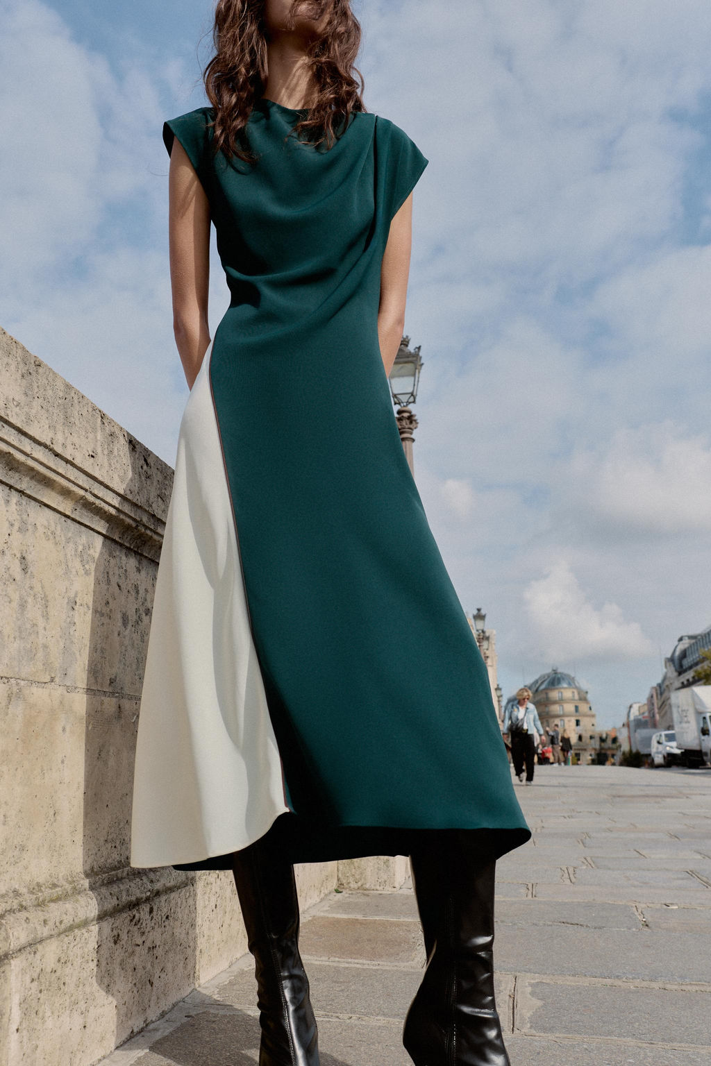 COMBINED MIDI DRESS
