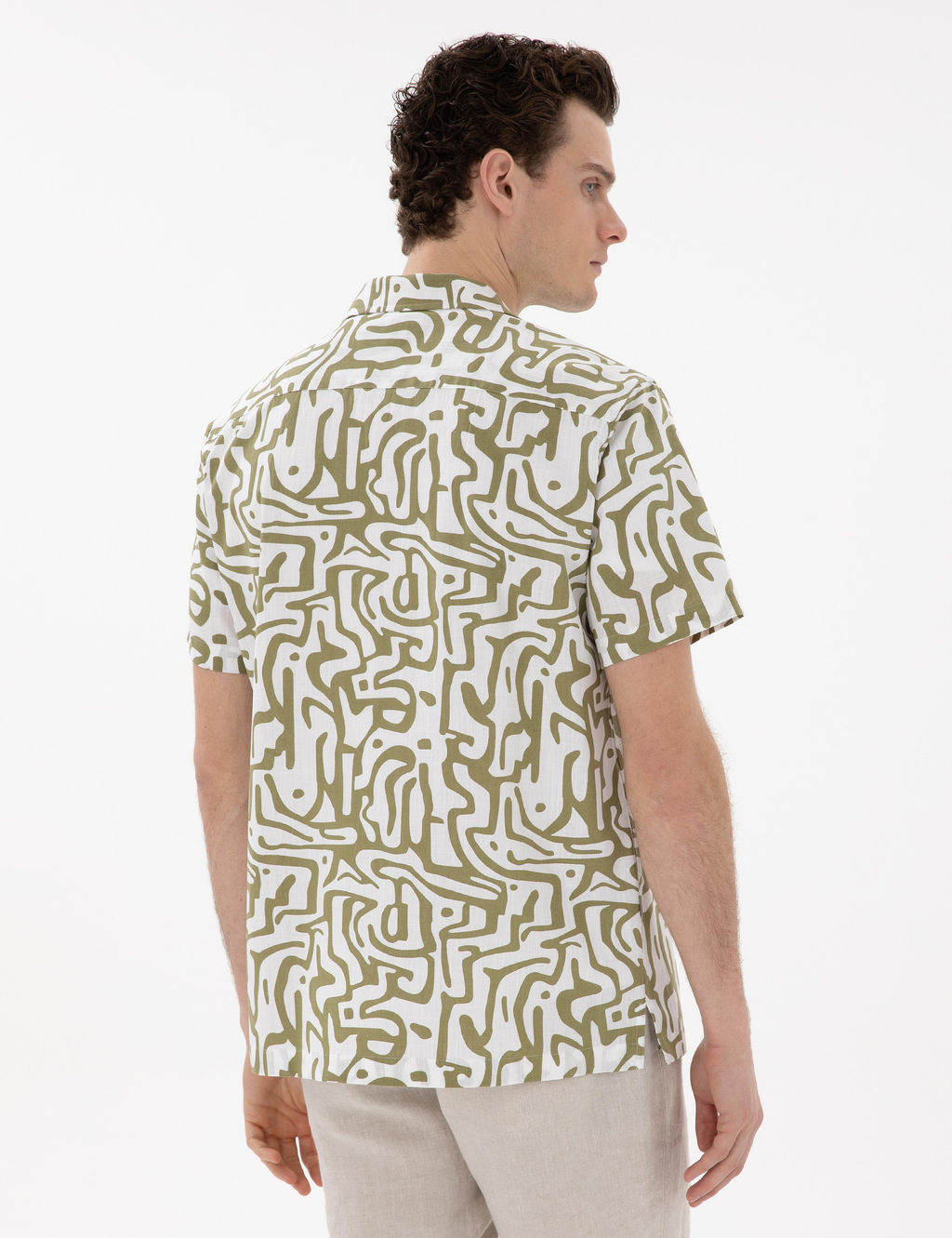Haki Comfort Fit K_sa Kollu G_mlek - Pierre cardin фото 5