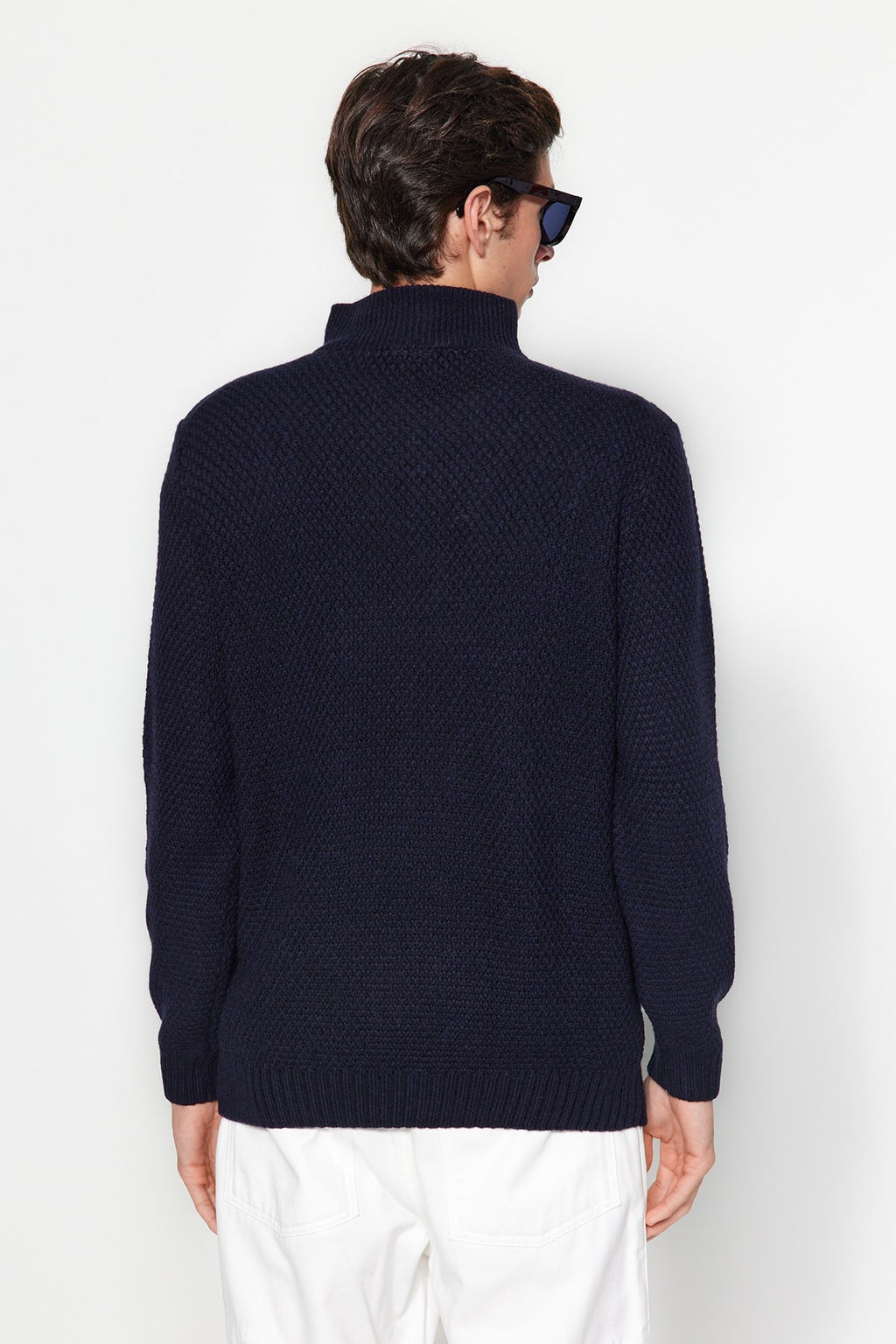 TRENDYOL MAN Lacivert Regular Fit Fermuarl? Yar?m Bal?kc? Yaka Triko Kazak TMNAW24KZ00047 - Trendyolmilla фото 13