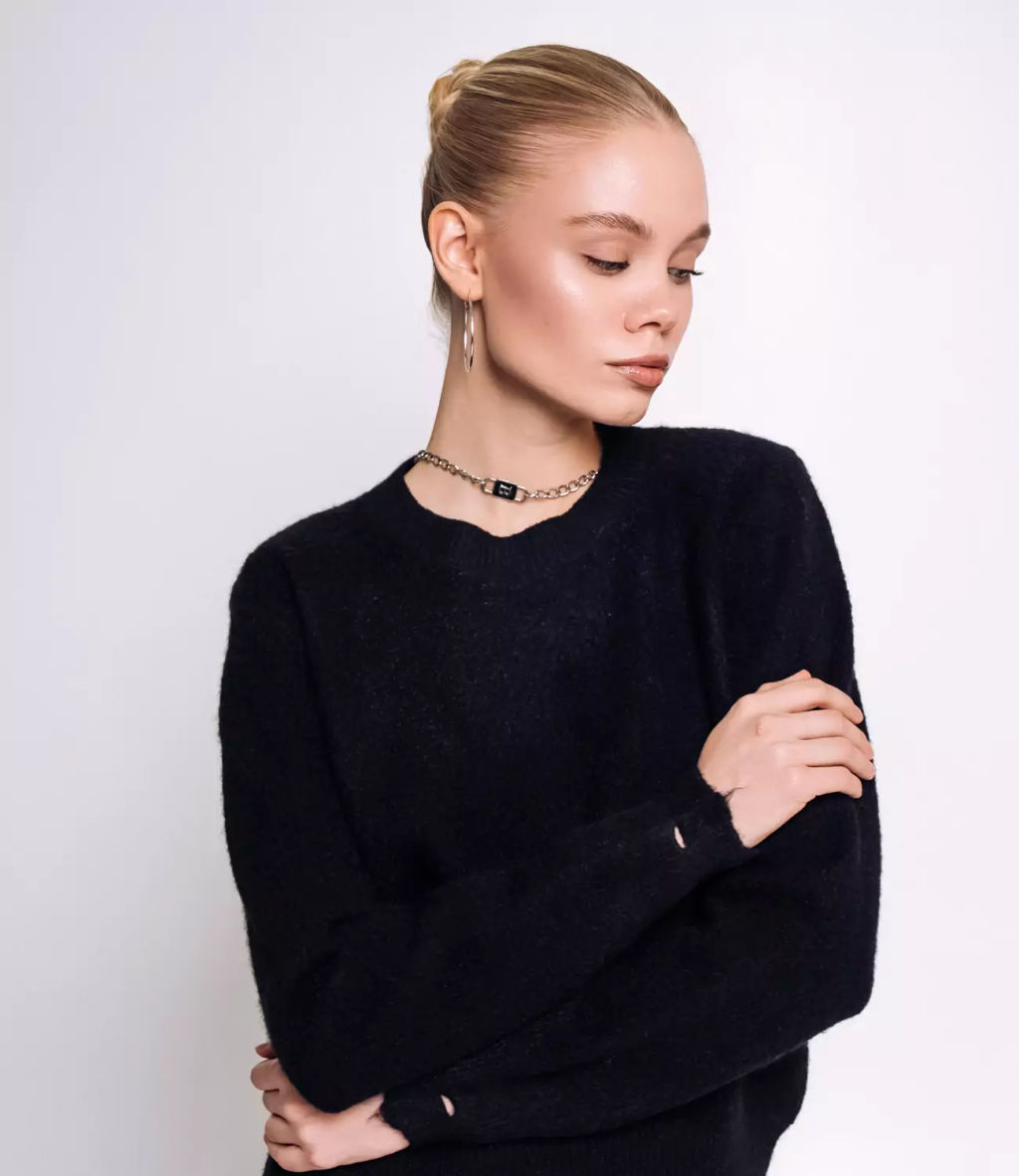 Джемпер #КТ538, чёрный