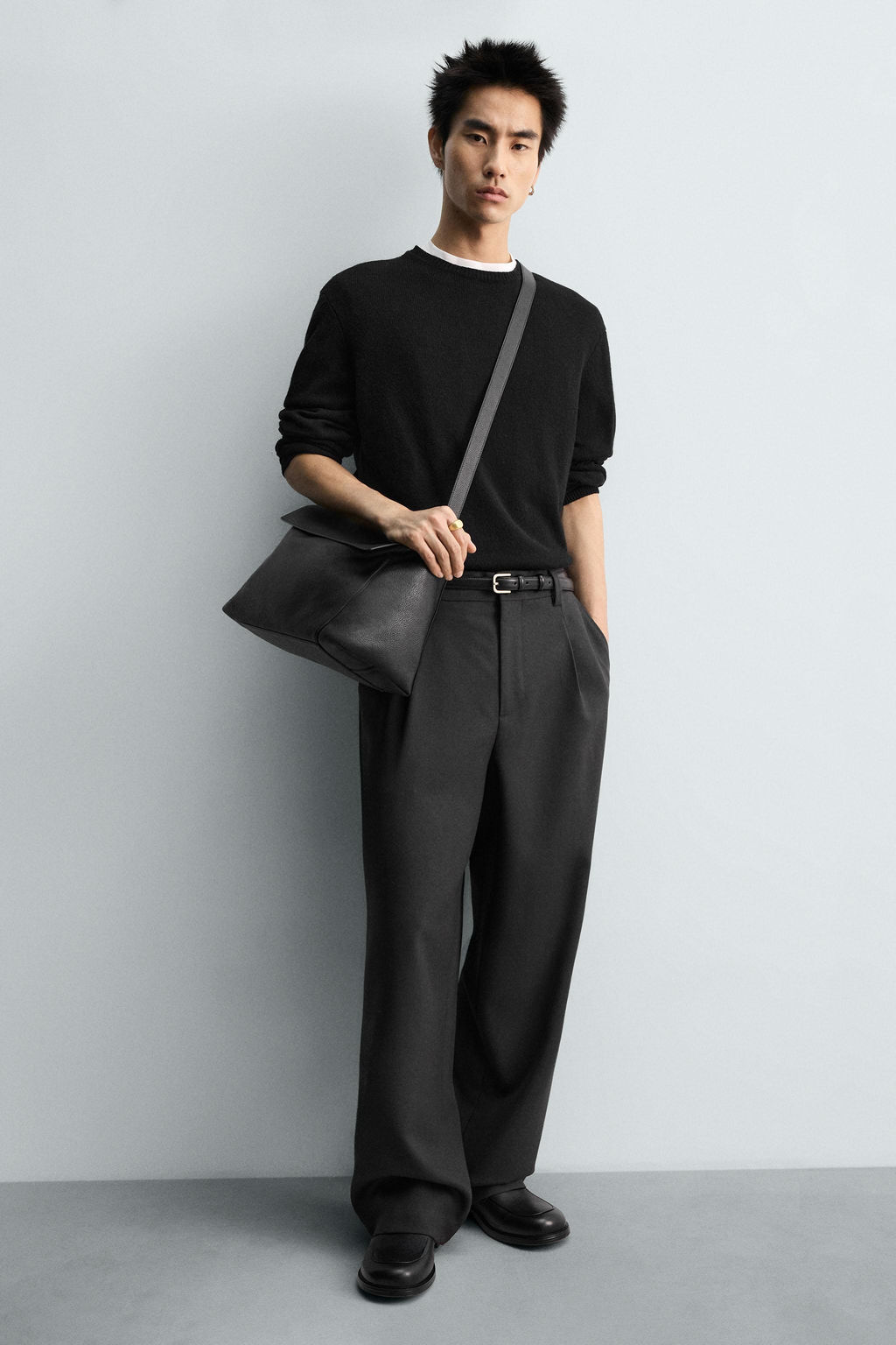 LEATHER CROSSBODY BAG L LIMITED EDITION - Zara фото 8