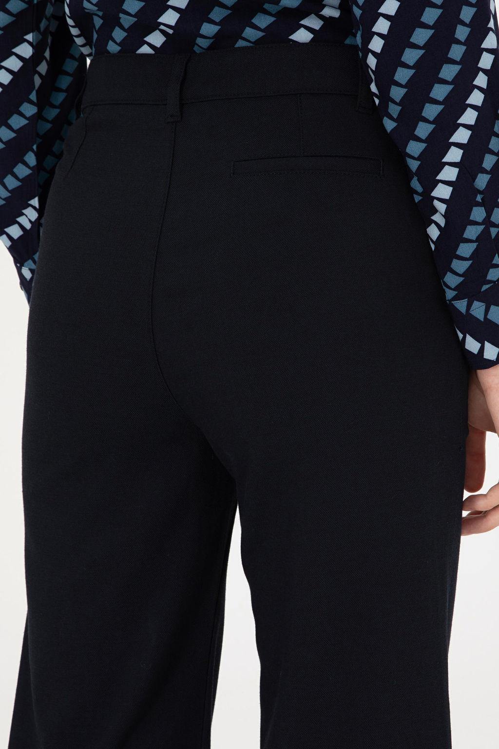 Kad_n Lacivert Straight Fit Kanvas Pantolon