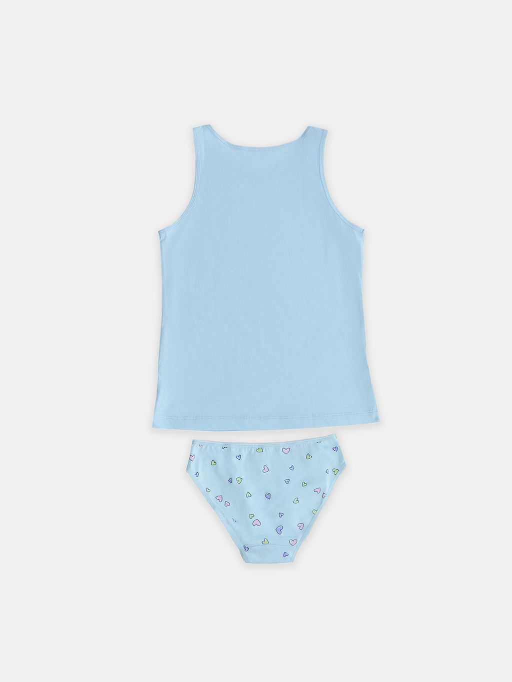 Комплект для девочек (майка, трусы) голубой с сердечками - Mark formelle фото 2