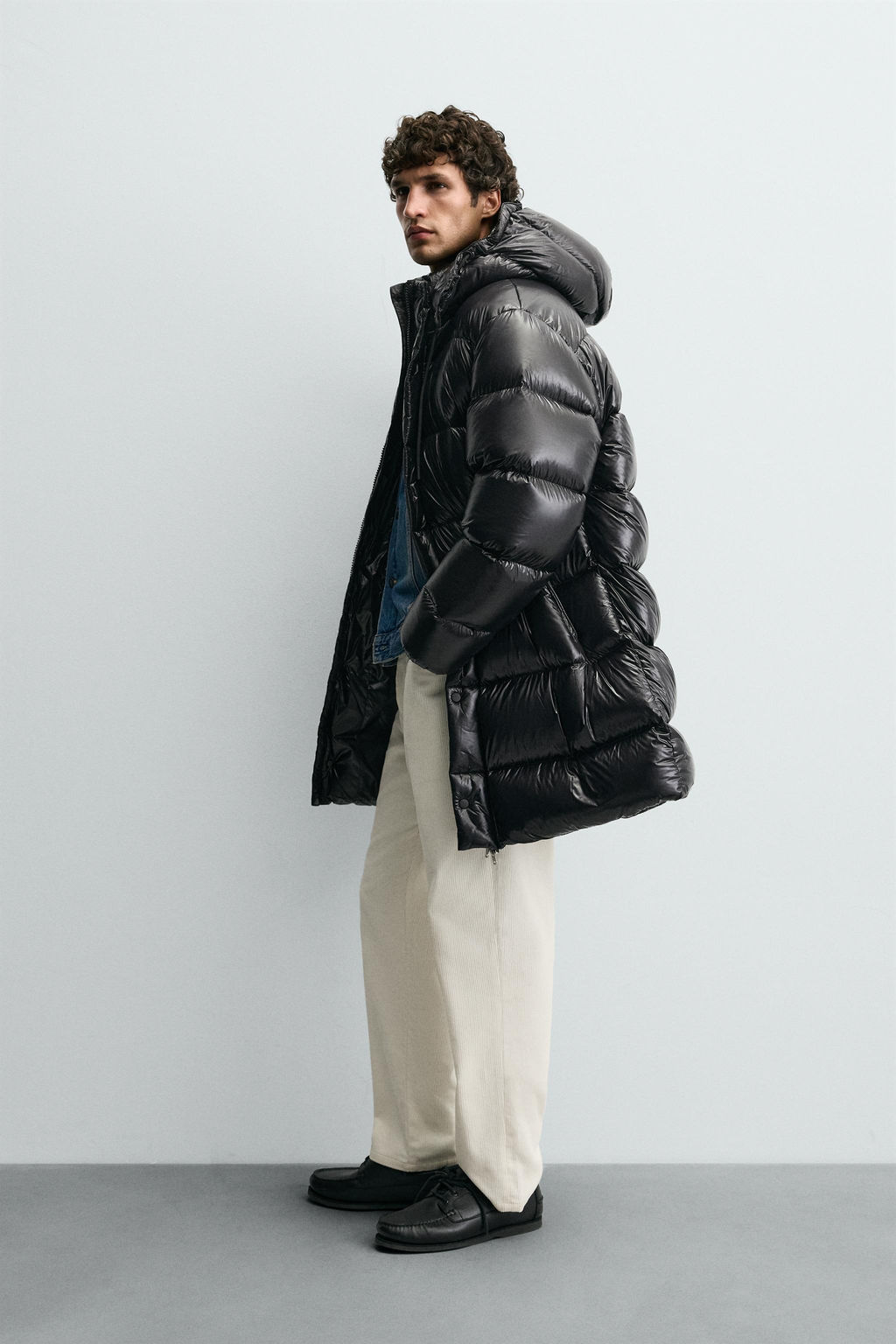LONG 100% FEATHER PUFFER JACKET - Zara фото 4