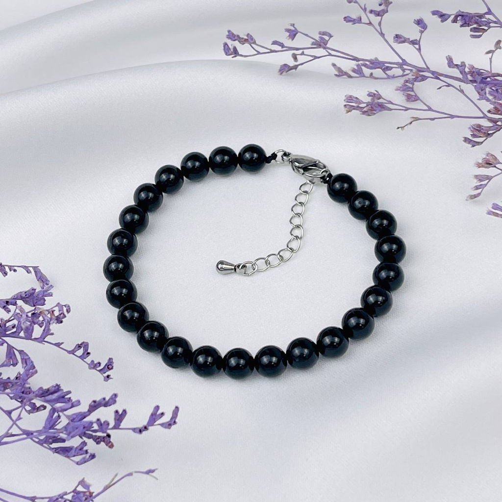 Браслет из черного Турмалина "Шерл" 18 см +