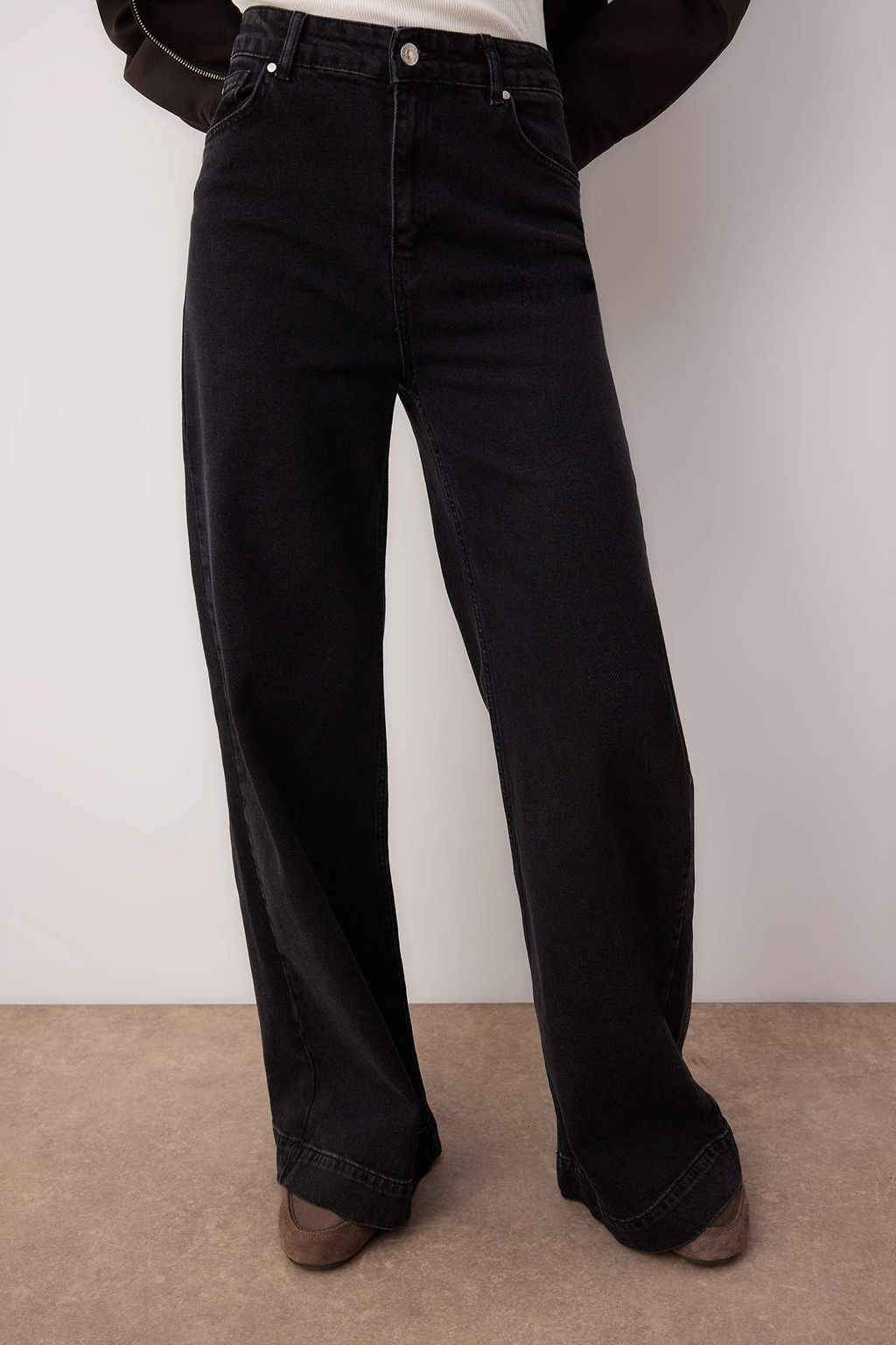 Ac?k Mavi Paca Detayl? Normal Bel Wide Leg Comfort Jeans TWOAW26JE00000 - Trendyolmilla фото 7