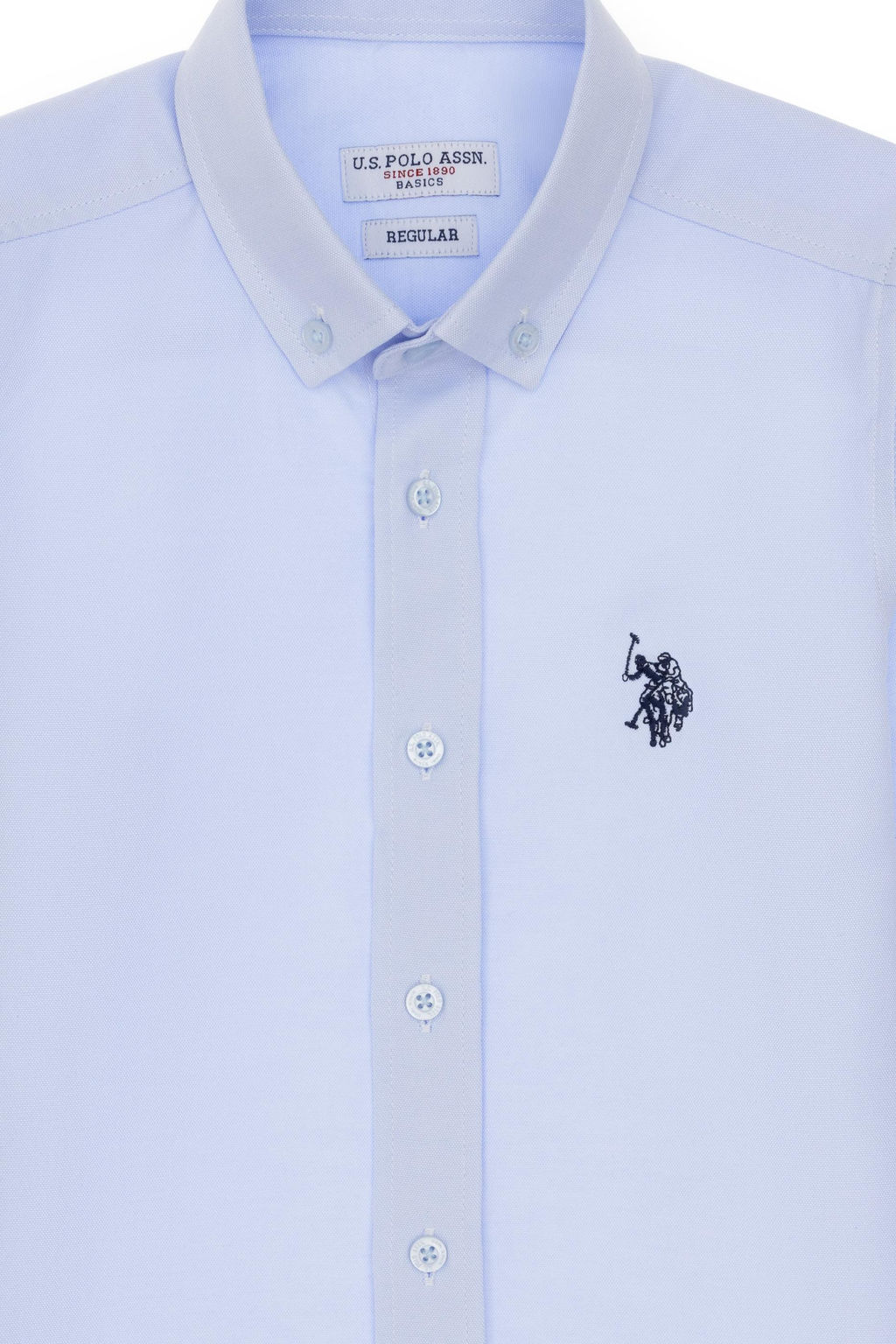 Erkek _ocuk A__k Mavi Uzun Kollu Basic G_mlek Sepette S_rpriz _ndirim - U.s. polo assn фото 4