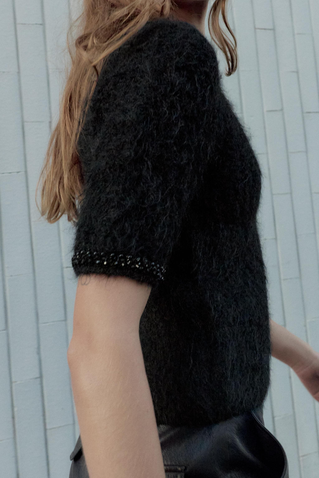 SHORT SLEEVE KNIT JUMPER WITH JEWEL BEADS - Zara фото 2