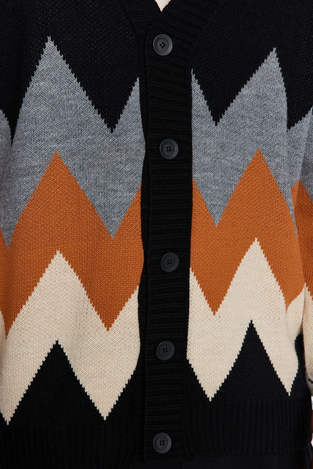 TRENDYOL MAN Siyah Buyuk Beden Oversize Fit Genis Kal?p Baklava Desenli Triko H?rka TMNAW24AV00004 - Trendyolmilla фото 5
