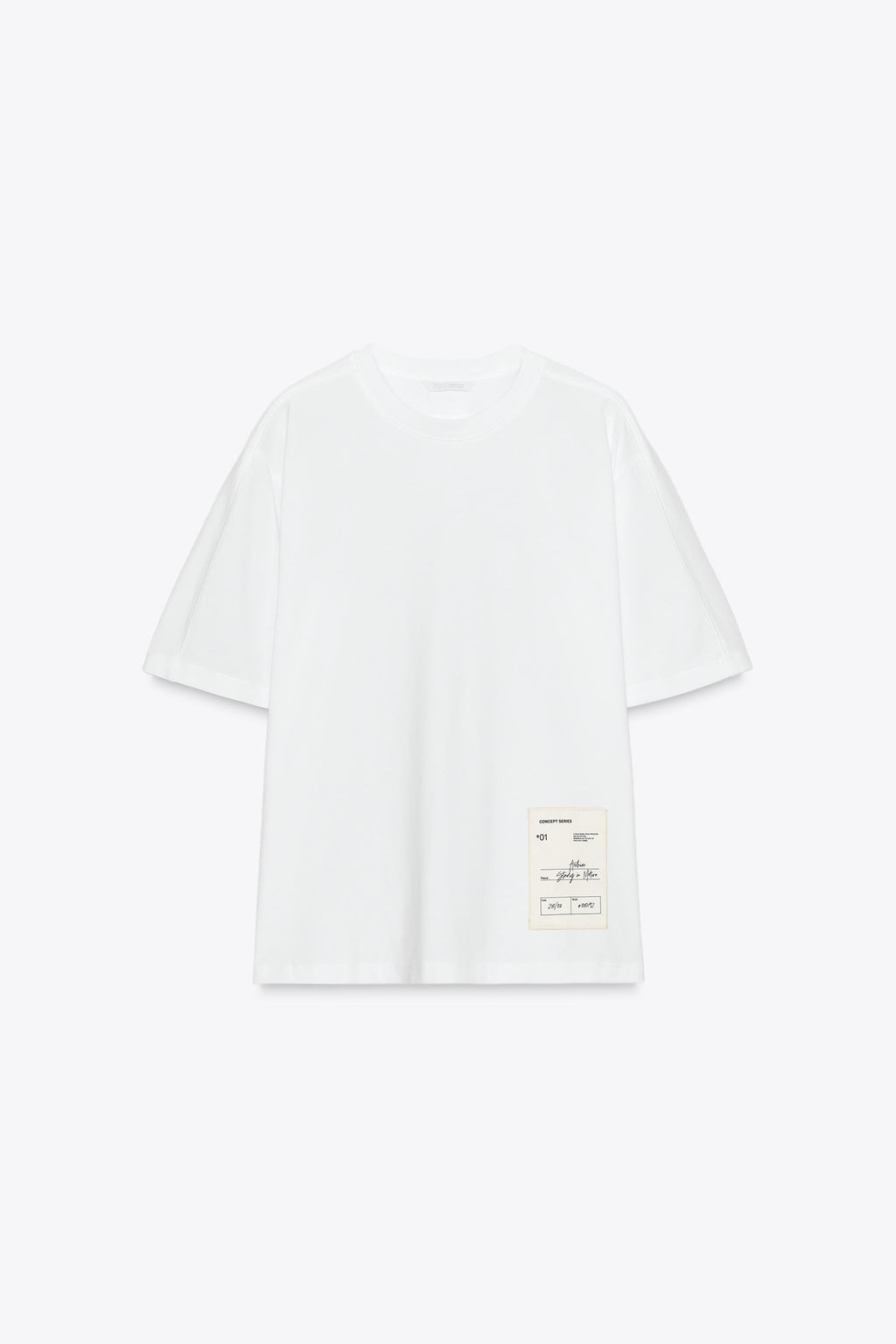 REGULAR FIT LABEL T-SHIRT - Zara фото 6