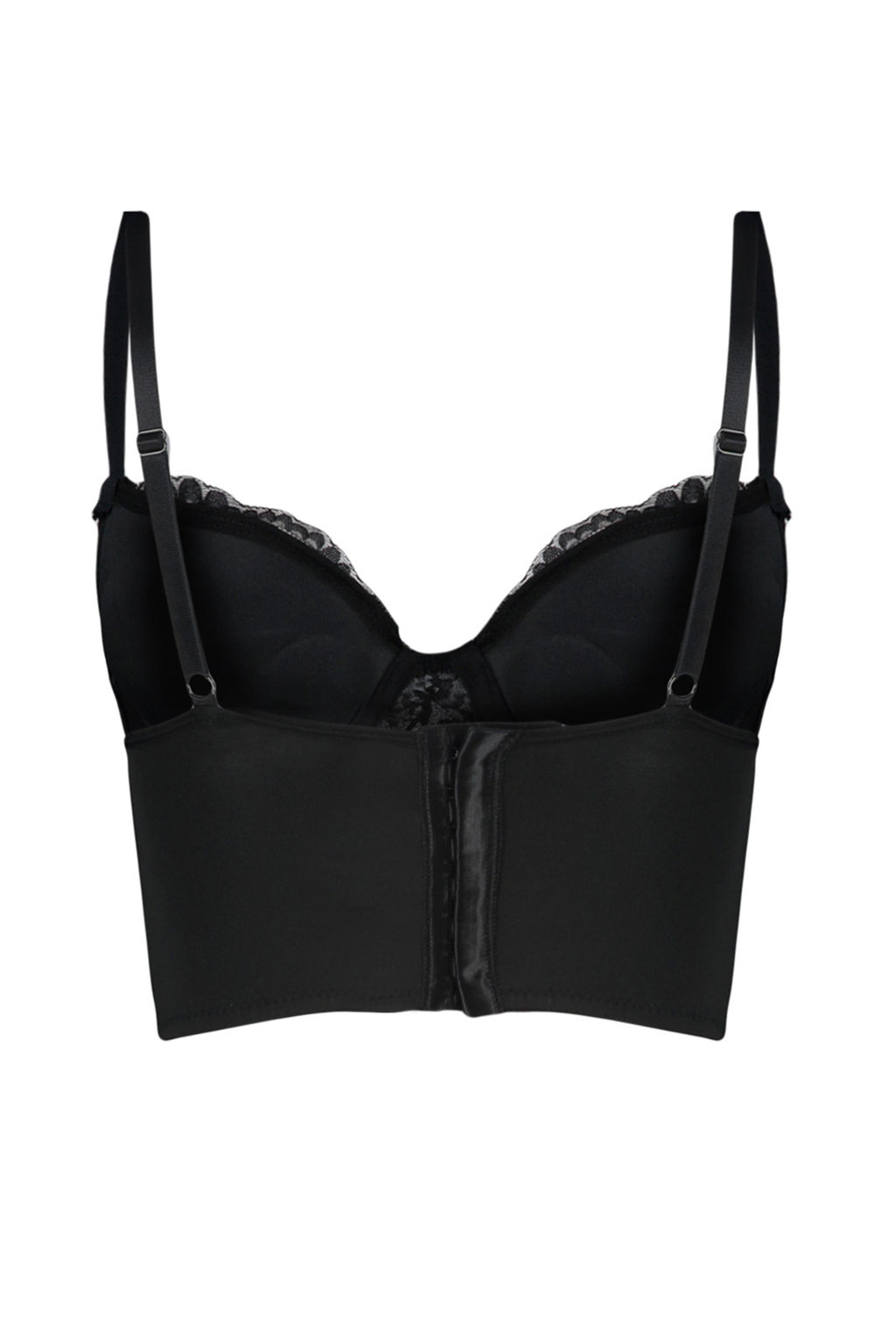 TRENDYOLMILLA Siyah Micro Dantelli Ip Ask?l? Ekstra Dolgulu/Push-Up Bustiyer Orme Sutyen THMAW24SU00022  фото 9