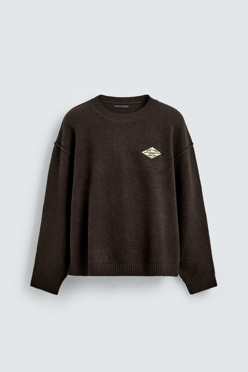 JERSEY JACQUARD TEXTO / Marr?n - Zara фото 7