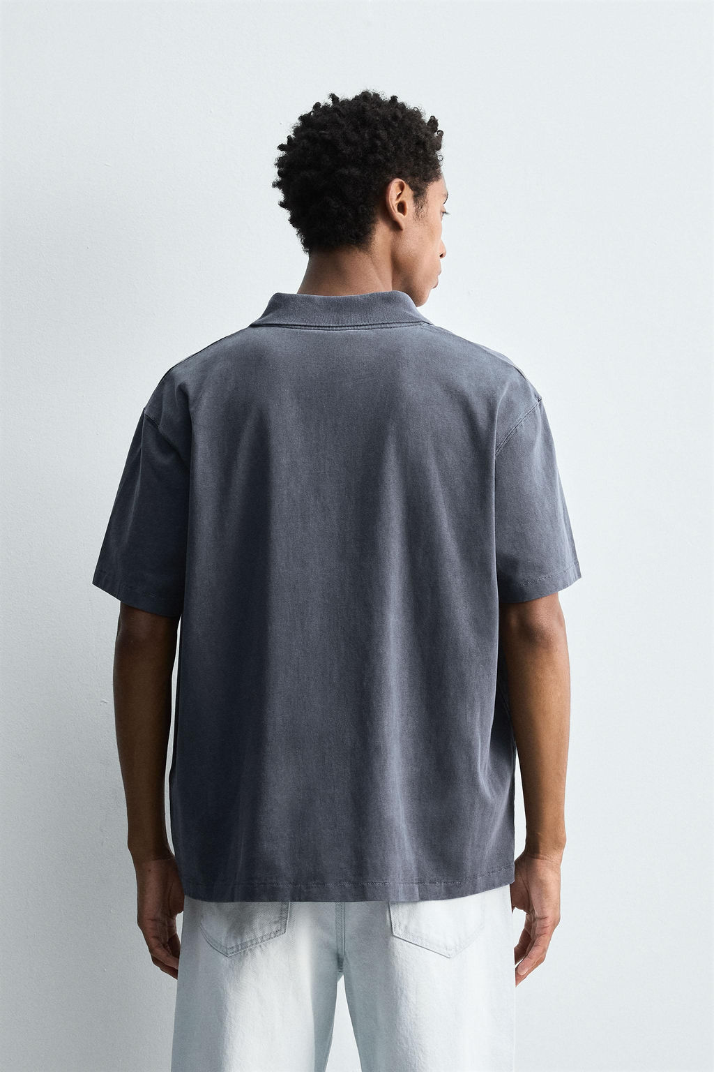 WASHED RELAXED FIT POLO SHIRT - Zara фото 3