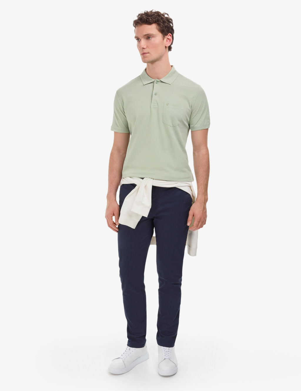 _a_la Regular Fit %100 Pamuk K_vr_lmaz Polo Yaka Basic Ti__rt