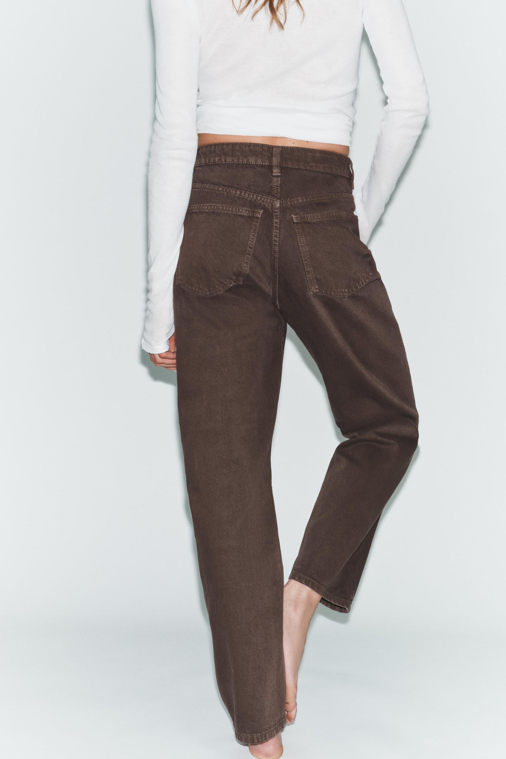 TRF MOM FIT HIGH-WAIST JEANS - Zara фото 5